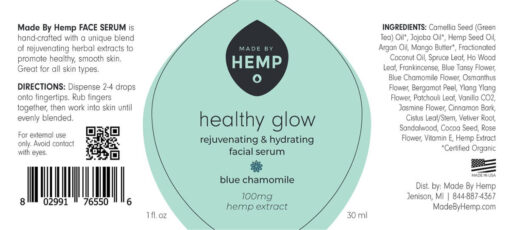 Made by Hemp: Blue Chamomile & Hemp Face Serum -- 1oz (100mg CBD) - Image 2