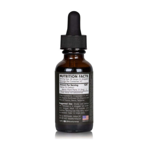 MBH Tinctures - Nutrition Facts