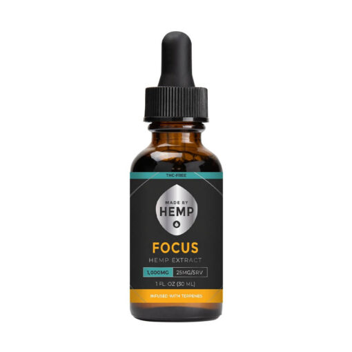 Made by Hemp: Focus THC Free CBD Tincture (500mg, 1000mg, 2000mg) - Image 4