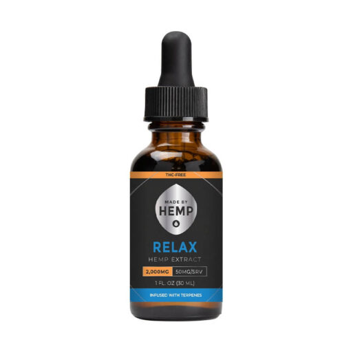 Made by Hemp: Relax THC Free CBD Tincture (500mg, 1000mg, 2000mg) - Image 6