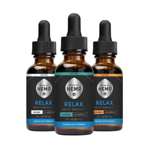 Made by Hemp: Relax THC Free CBD Tincture (500mg, 1000mg, 2000mg)